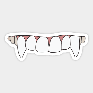 Upper teeth of a vampire Sticker